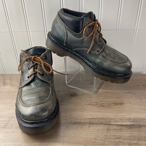 Vintage 90's Doc Martens 8458 Green/Black AirWair Grunge Made in England UK sz 6